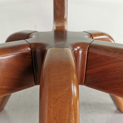 Ragno Table in Walnut and Glass by Giovanni Michelucci, 1981-PRS-1374742