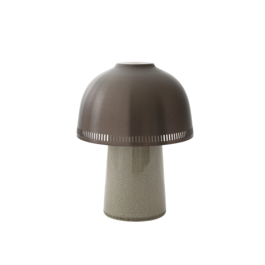 Raku SH8 Table Lamp Portable by &tradition #Beige Gray/ Bronzed