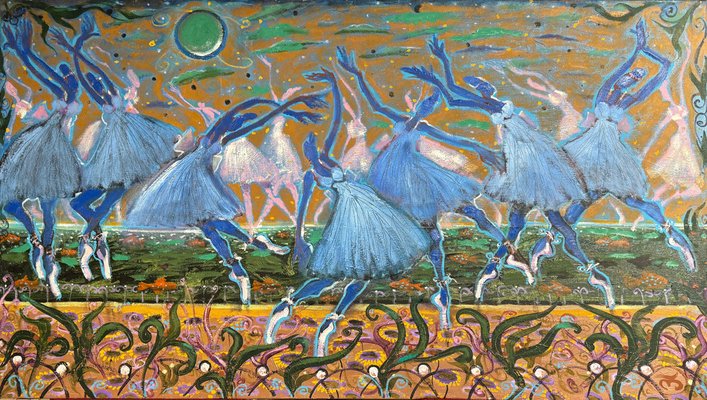 Ramaz Chantladze, Repetition, Series of Ballerinas, 2023, Oil on Canvas-CHG-2037442