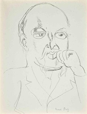 Raoul Dufy, Study for Self-Portrait, Original Lithograph, 1930s-ZCI-1379425