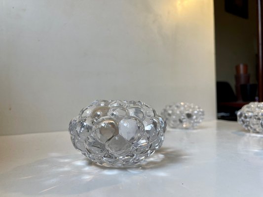 Raspberry Glass Candleholders by Anne Nilsson for Orrefors, Set of 5-LCR-1048051