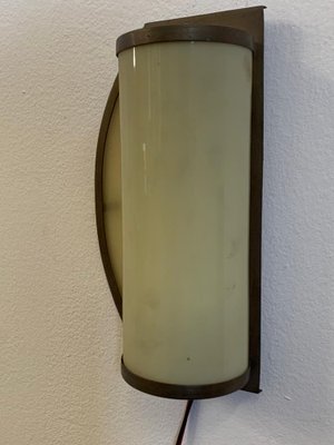 Rationalist Brass and Glass Ship Sconce, 1920s-IJR-1805317