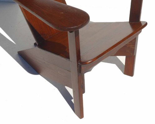 Rationalist Italian Gino Levi Montalcini Wood Lounge Chair, 1930s-KGD-1071203