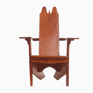 Rationalist Italian Gino Levi Montalcini Wood Lounge Chair, 1930s-KGD-1071203