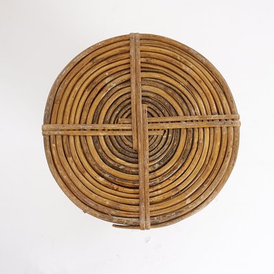 Rattan and Brass Umbrella Stand, 1970s-NYF-2018802