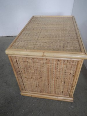 Rattan and Compressed Wood Chest of Drawers, 1970s-WWQ-1072406