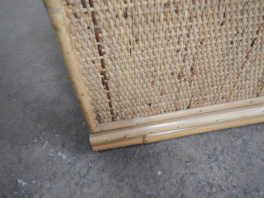 Rattan and Compressed Wood Chest of Drawers, 1970s-WWQ-1072406