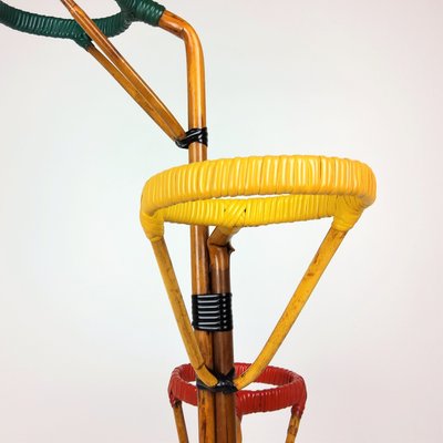 Rattan and Scoubidou Plant Stand, 1960s-YBU-743647