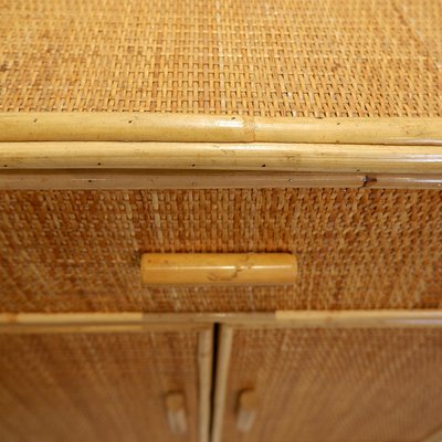 Rattan and Wicker Chest of Drawers, 1960s-NYF-2018975