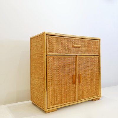 Rattan and Wicker Chest of Drawers, 1960s-NYF-2018975