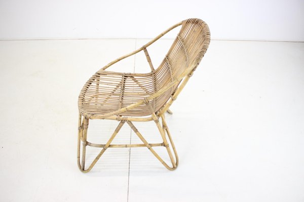 Rattan Armchair by Alan Fuchs attributed to Uluv, Czechoslovakia, 1960s-TZ-1441675