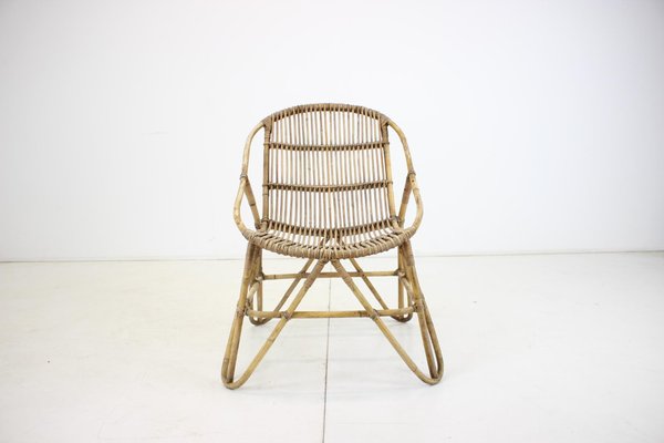 Rattan Armchair by Alan Fuchs attributed to Uluv, Czechoslovakia, 1960s-TZ-1441675