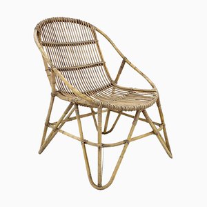 Rattan Armchair by Alan Fuchs attributed to Uluv, Czechoslovakia, 1960s-TZ-1441675