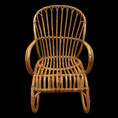 Rattan Armchairs, 1950s, Set of 2-SDV-1261362