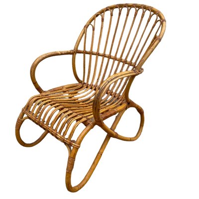 Rattan Armchairs, 1950s, Set of 2-SDV-1261362