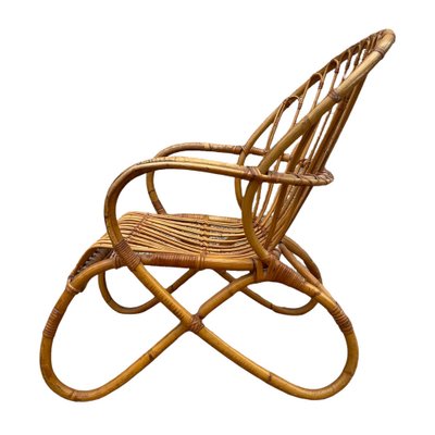 Rattan Armchairs, 1950s, Set of 2-SDV-1261362