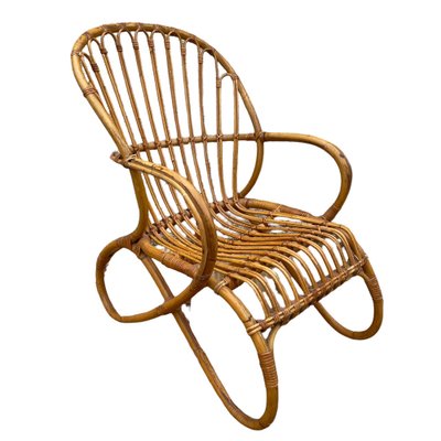 Rattan Armchairs, 1950s, Set of 2-SDV-1261362