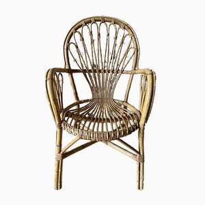 Rattan Armchairs, 1950s, Set of 2-SDV-898070