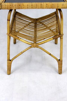 Rattan Armchairs, Table and Stool, 1960s, Set of 4-WVS-1320667