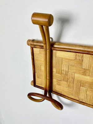 Rattan Bamboo Coat Rack Hanger, Italy, 1960s-LYQ-1171457