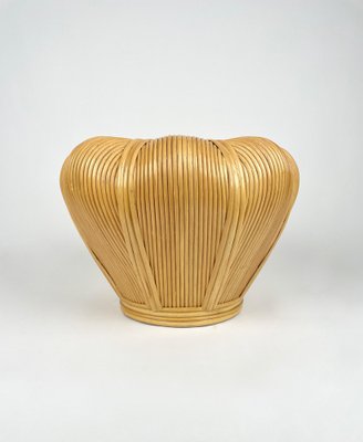 Rattan Cachepot Vase or Plant Holder, Italy, 1970s-LYQ-1258003