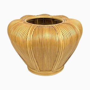 Rattan Cachepot Vase or Plant Holder, Italy, 1970s-LYQ-1258003