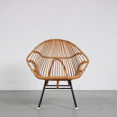 Rattan Chair by Rohé Noordwolde, the Netherlands, 1950s-DV-1369731