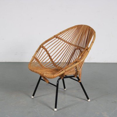 Rattan Chair by Rohé Noordwolde, the Netherlands, 1950s-DV-1369731