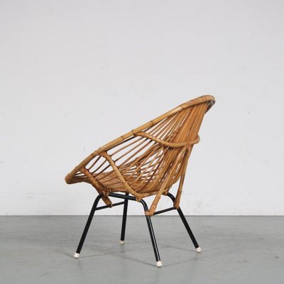 Rattan Chair by Rohé Noordwolde, the Netherlands, 1950s-DV-1369731