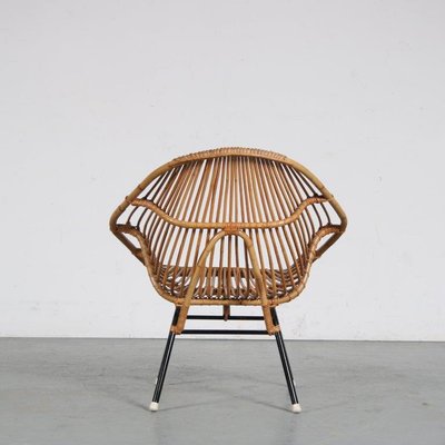 Rattan Chair by Rohé Noordwolde, the Netherlands, 1950s-DV-1369731