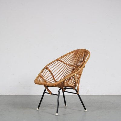 Rattan Chair by Rohé Noordwolde, the Netherlands, 1950s-DV-1369731