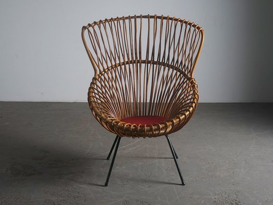 Rattan Chairs in the style of Franco Albini, 1960s, Set of 2-RPY-1797342