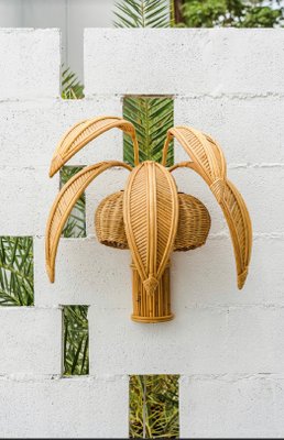 Rattan Coconut Wall Light, 1990s-DSC-1756862