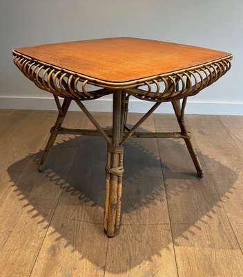 Rattan Coffee Table, 1950s-BA-1619810