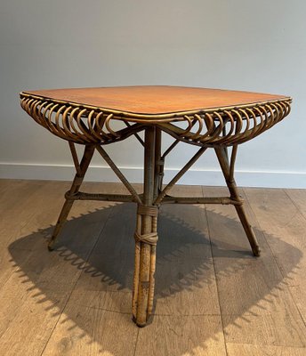 Rattan Coffee Table, 1950s-BA-1619810