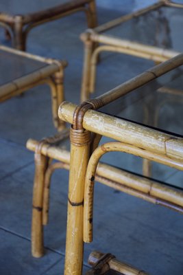 Rattan Coffee Tables, 1950s, Set of 14-LA-1357220