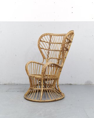 Rattan Conte Biancamano Chair by Gio Ponti, 1950s-XE-1814489