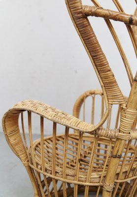 Rattan Conte Biancamano Chair by Gio Ponti, 1950s-XE-1814489