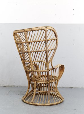 Rattan Conte Biancamano Chair by Gio Ponti, 1950s-XE-1814489