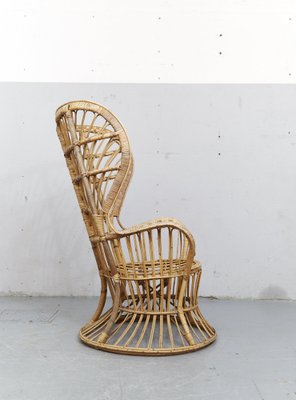 Rattan Conte Biancamano Chair by Gio Ponti, 1950s-XE-1814489