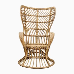 Rattan Conte Biancamano Chair by Gio Ponti, 1950s-XE-1814489