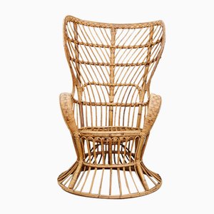 Rattan Conte Biancamano Chair by Gio Ponti, 1950s-XE-1700159