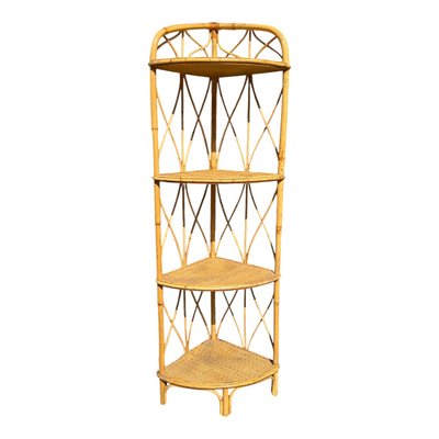 Rattan Corner Shelf, 1960s-SDV-2020032