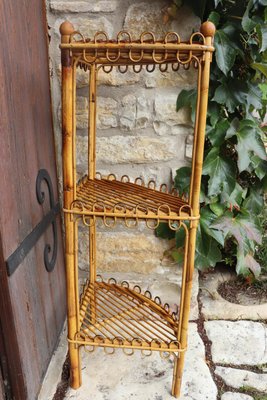 Rattan Corner Shelf by Franco Albini, 1960s-KMQ-2040313