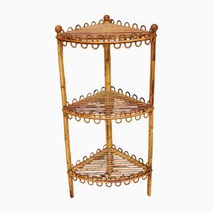 Rattan Corner Shelf by Franco Albini, 1960s-KMQ-2040313