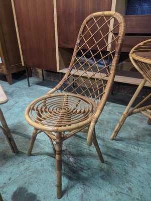 Rattan Dressing Table and Chair, Set of 2-HLV-1819754