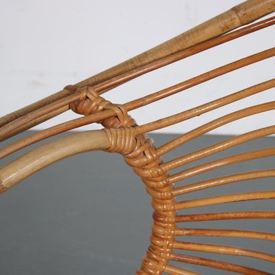 Rattan Easy Chair by Rohé Noordwolde, the Netherlands, 1950s-DV-1371113