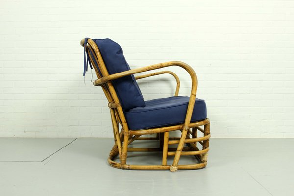 Rattan Living Room Set, 1950s, Set of 3-ZA-843716