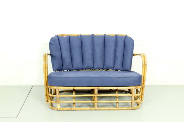 Rattan Living Room Set, 1950s, Set of 3-ZA-843716