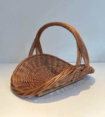 Rattan Log Holder, 1970s-BA-1777324